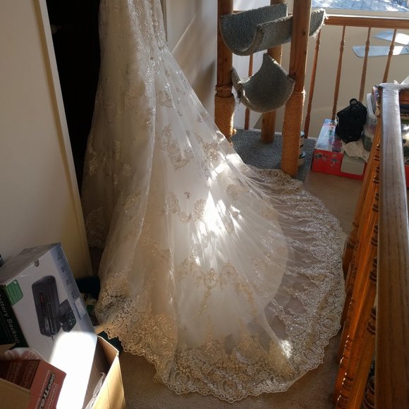 Allure Romance 2712 Ultra Feminine Strapless Gown - Picture 7 of 14